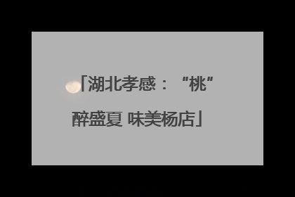 湖北孝感：“桃”醉盛夏 味美杨店