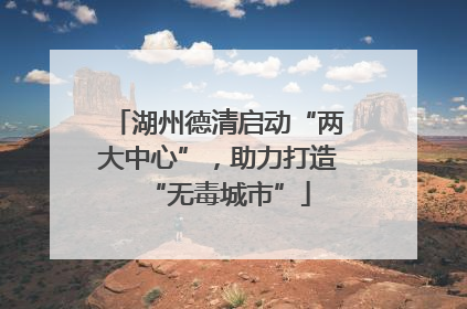 湖州德清启动“两大中心”，助力打造“无毒城市”