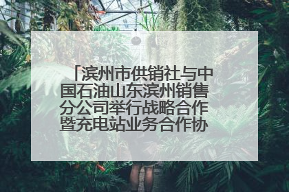 滨州市供销社与中国石油山东滨州销售分公司举行战略合作暨充电站业务合作协议签约仪式
