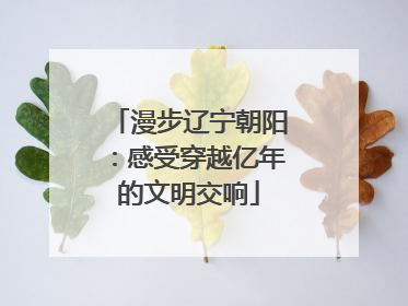 漫步辽宁朝阳：感受穿越亿年的文明交响