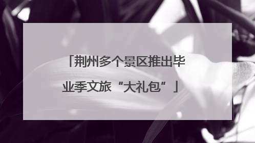 荆州多个景区推出毕业季文旅“大礼包”