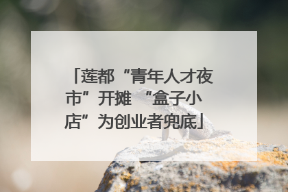 莲都“青年人才夜市”开摊 “盒子小店”为创业者兜底