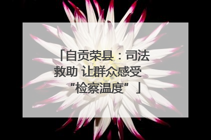 自贡荣县：司法救助 让群众感受“检察温度”