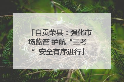 自贡荣县：强化市场监管 护航“三考”安全有序进行