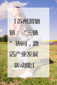 苏州渭塘镇：“三链”协同，激活产业发展新动能