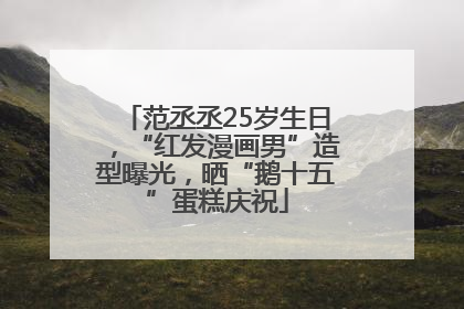 范丞丞25岁生日，“红发漫画男”造型曝光，晒“鹅十五”蛋糕庆祝