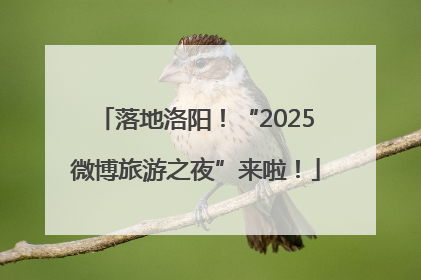 落地洛阳！“2025微博旅游之夜”来啦！
