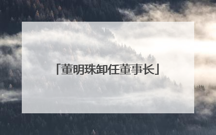 董明珠卸任董事长