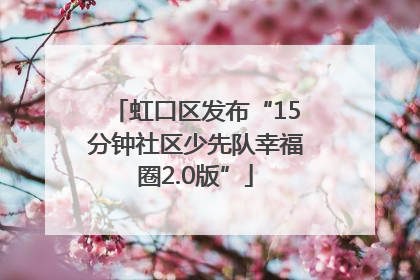 虹口区发布“15分钟社区少先队幸福圈2.0版”