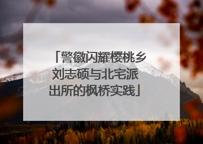 警徽闪耀樱桃乡 刘志硕与北宅派出所的枫桥实践