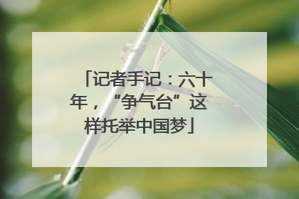 记者手记：六十年，“争气台”这样托举中国梦