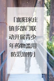 襄阳米庄镇多部门联动开展青少年药物滥用防范宣传
