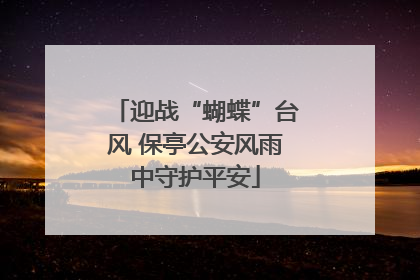 迎战“蝴蝶”台风 保亭公安风雨中守护平安