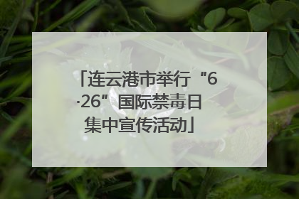 连云港市举行“6·26”国际禁毒日集中宣传活动