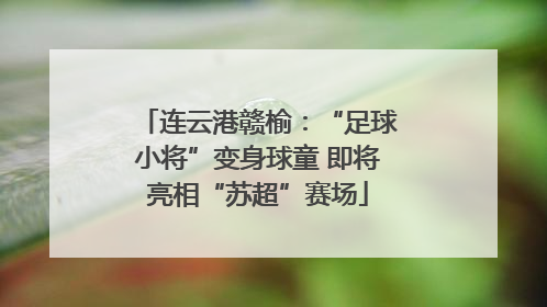 连云港赣榆：“足球小将”变身球童 即将亮相“苏超”赛场