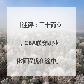 述评：三十而立，CBA联赛职业化征程犹在途中