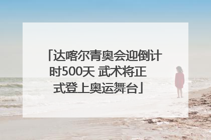 达喀尔青奥会迎倒计时500天 武术将正式登上奥运舞台