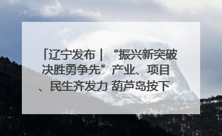 辽宁发布｜“振兴新突破 决胜勇争先”产业、项目、民生齐发力 葫芦岛按下决胜之年“加速键”