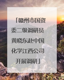 赣州市国资委二级调研员黄晓东赴中国化学江西公司开展调研