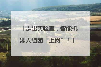 走出实验室，智能机器人组团“上岗”！