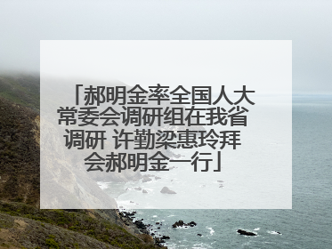 郝明金率全国人大常委会调研组在我省调研 许勤梁惠玲拜会郝明金一行