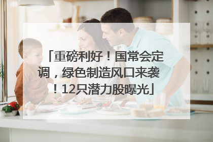 重磅利好！国常会定调，绿色制造风口来袭！12只潜力股曝光