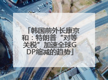 韩国前外长康京和：特朗普“对等关税”加速全球GDP缩减的趋势