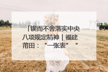 锲而不舍落实中央八项规定精神｜福建莆田：“一张表”“一张图”为基层减轻“数字负担”