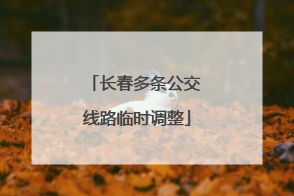 长春多条公交线路临时调整