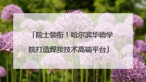 院士领衔！哈尔滨华德学院打造焊接技术高端平台