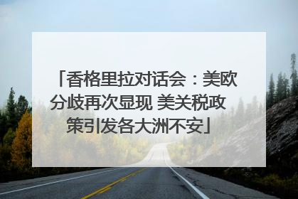 香格里拉对话会：美欧分歧再次显现 美关税政策引发各大洲不安
