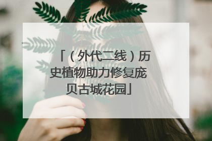 （外代二线）历史植物助力修复庞贝古城花园
