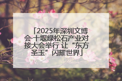 2025年深圳文博会·十堰绿松石产业对接大会举行 让“东方圣玉”闪耀世界