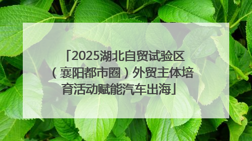 2025湖北自贸试验区（襄阳都市圈）外贸主体培育活动赋能汽车出海