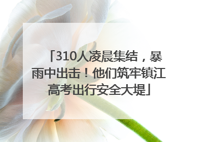 310人凌晨集结，暴雨中出击！他们筑牢镇江高考出行安全大堤