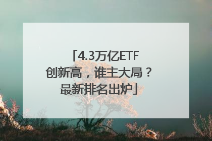 4.3万亿ETF创新高，谁主大局？最新排名出炉