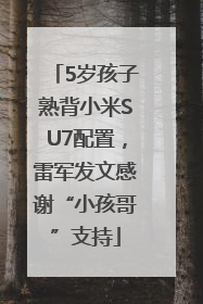 5岁孩子熟背小米SU7配置，雷军发文感谢“小孩哥”支持